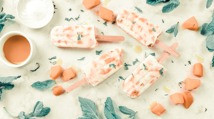 Perfect poolside treat! Mango Olive Oil Pops.